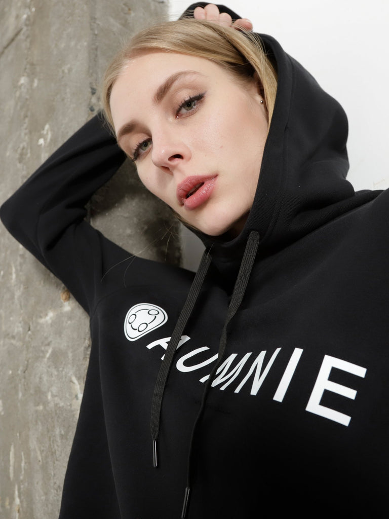 HI LO LOGO HOODIE, BLACK