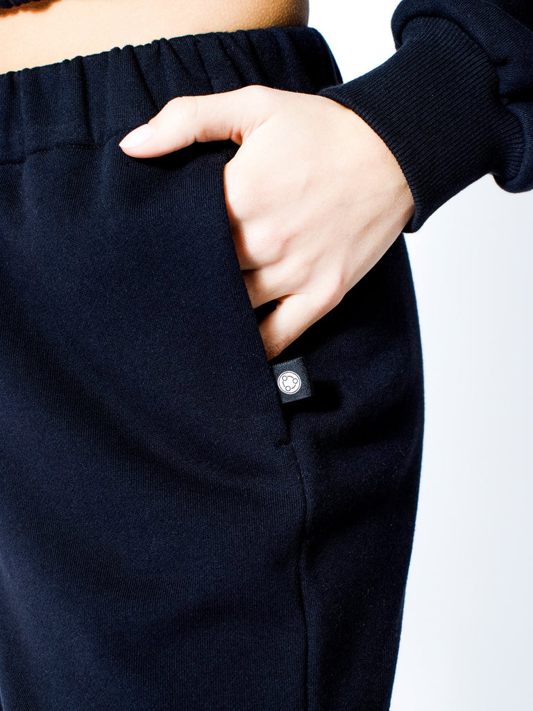 COTTON SWEATPANTS, BLACK