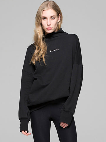 LONG SWEATSHIRT, BLACK