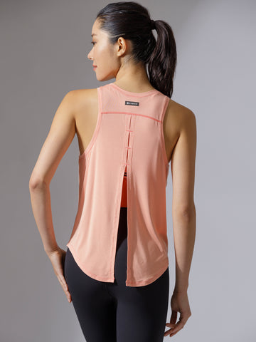 BACK TIE EVERYDAY SINGLET, PEACH