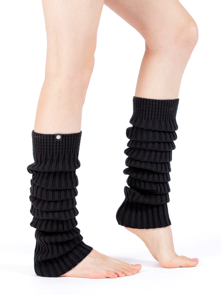 KNEE HIGH LEG WARMERS, BLACK