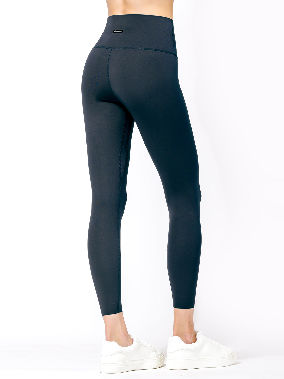 NUDE SEAMLESS HIGH WAIST ANKLE CROPS, MIDNIGHT GREY