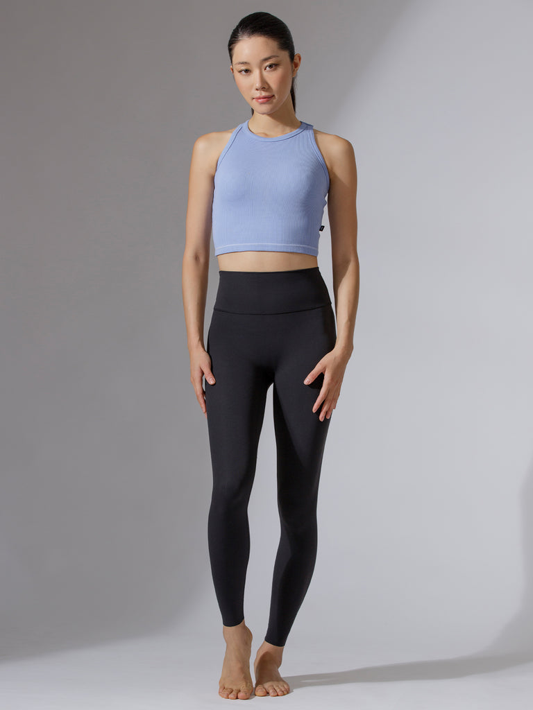 EVERYDAY RIBBED CROPPED SINGLET, PERIWINKLE
