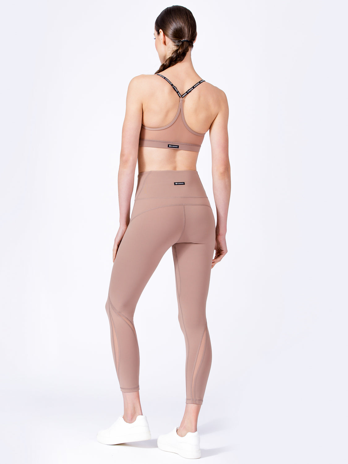 VERTICAL MESH BRA, MOCHA