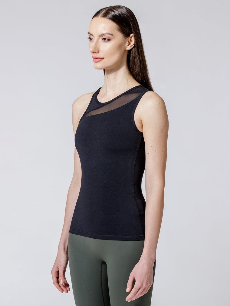 CONFLUX TANK, BLACK/BLACK MESH