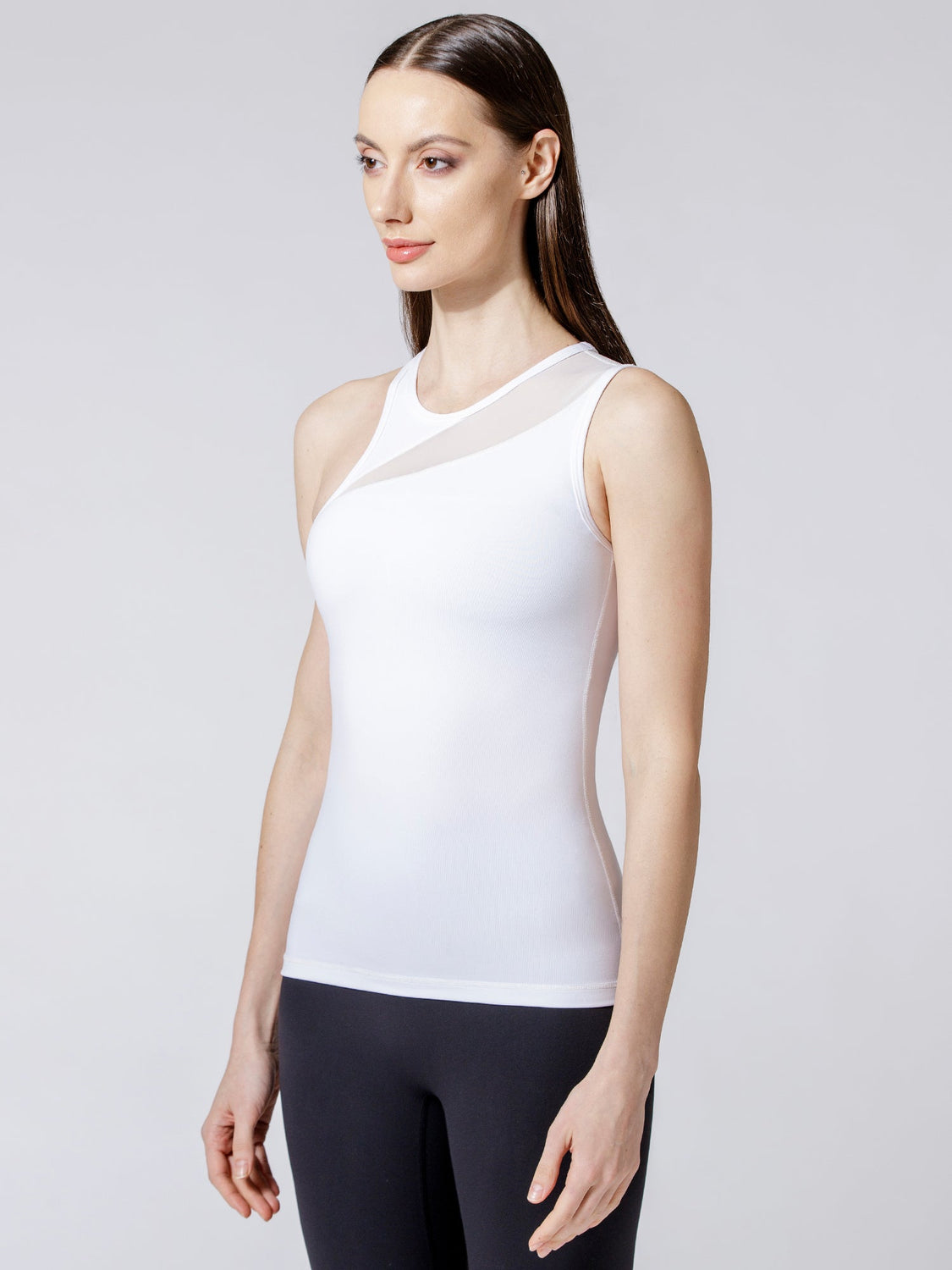 CONFLUX TANK, WHITE/WHITE MESH