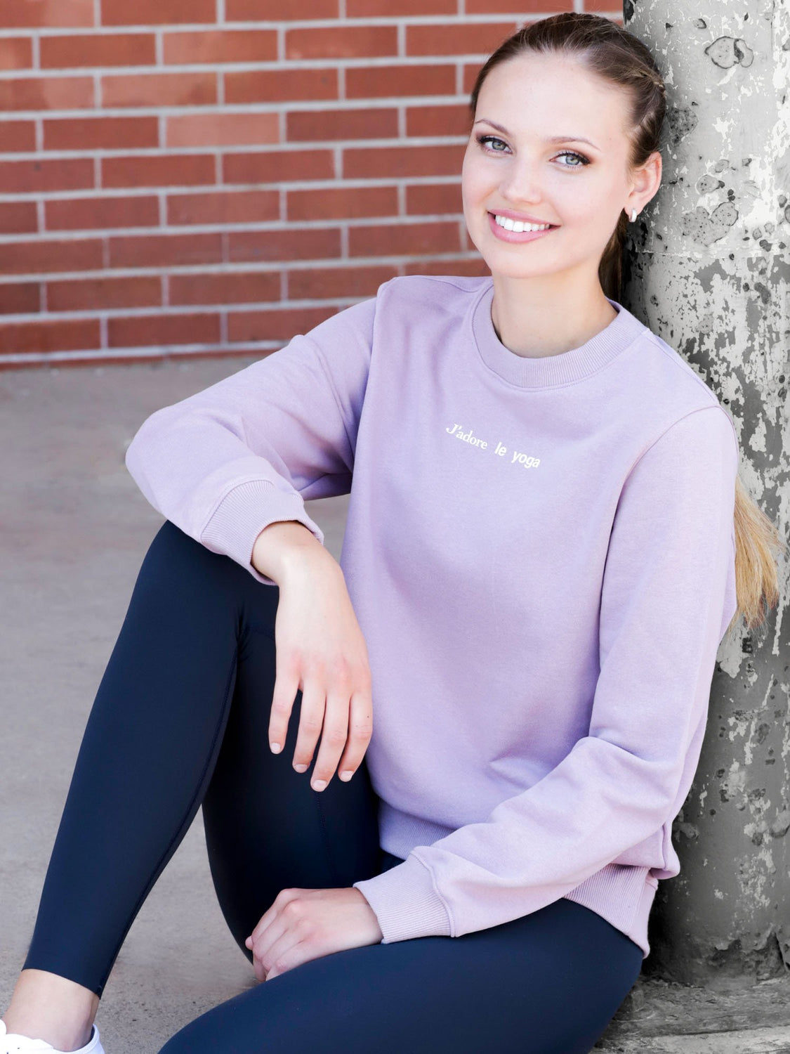 FRENCH YOGA SWEATSHIRT, PURPLE