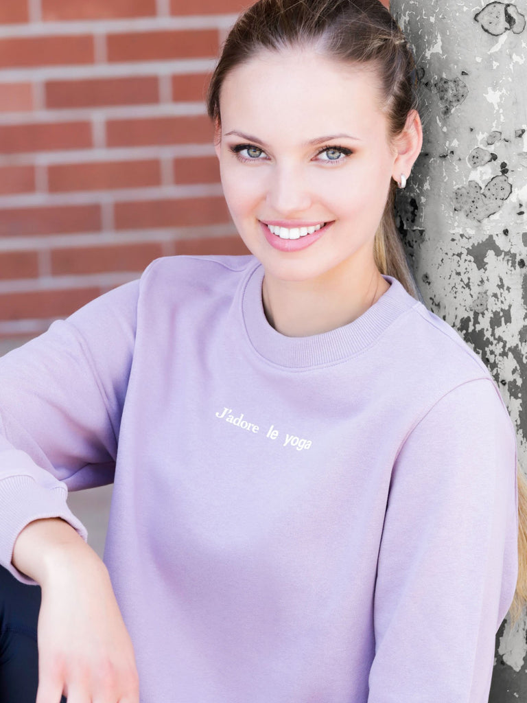 FRENCH YOGA SWEATSHIRT, PURPLE